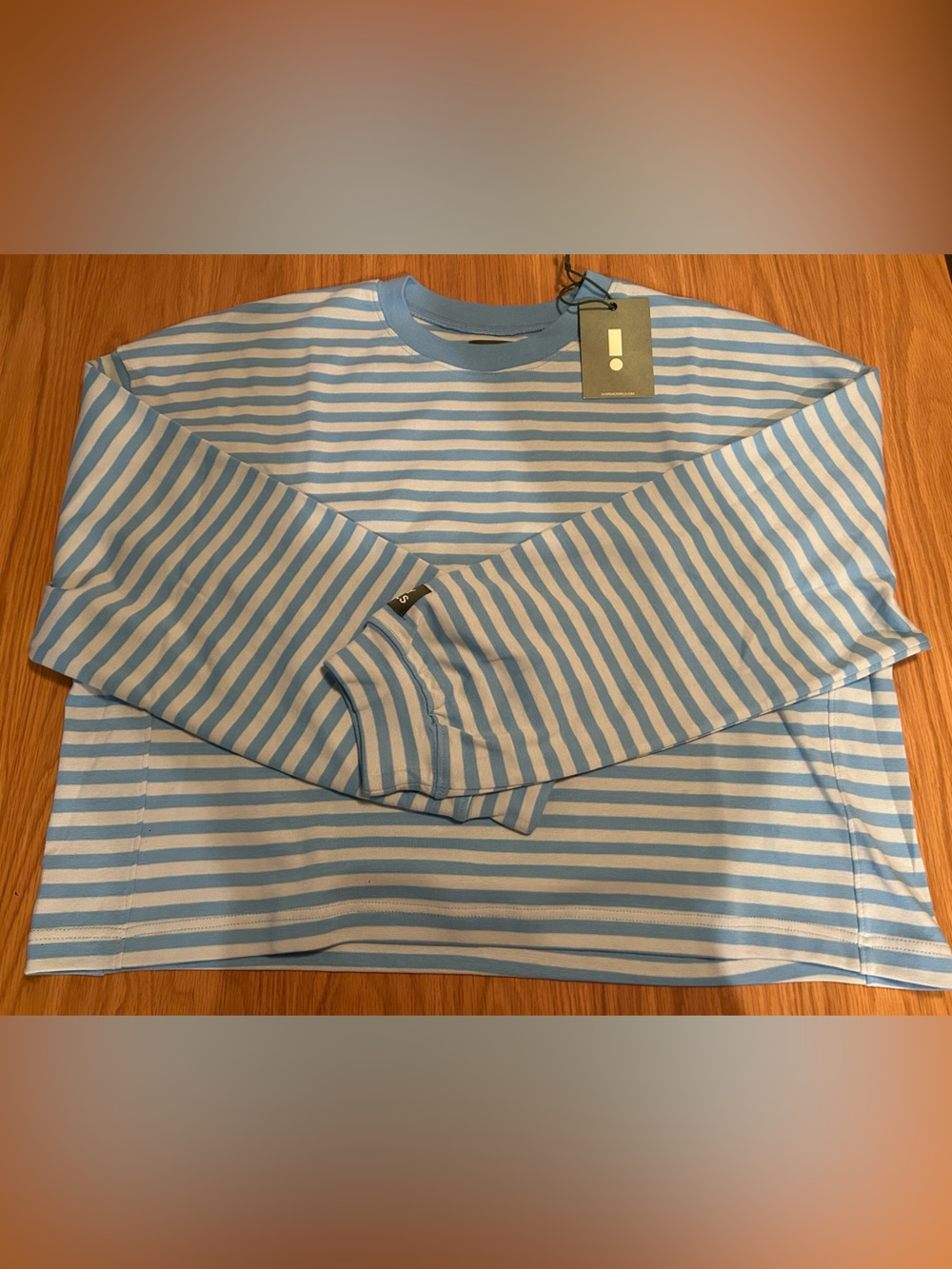 Daily Drills Striped Cotton Long Sleeve - Malibu + Lake Day Stripe Size M/L NWT